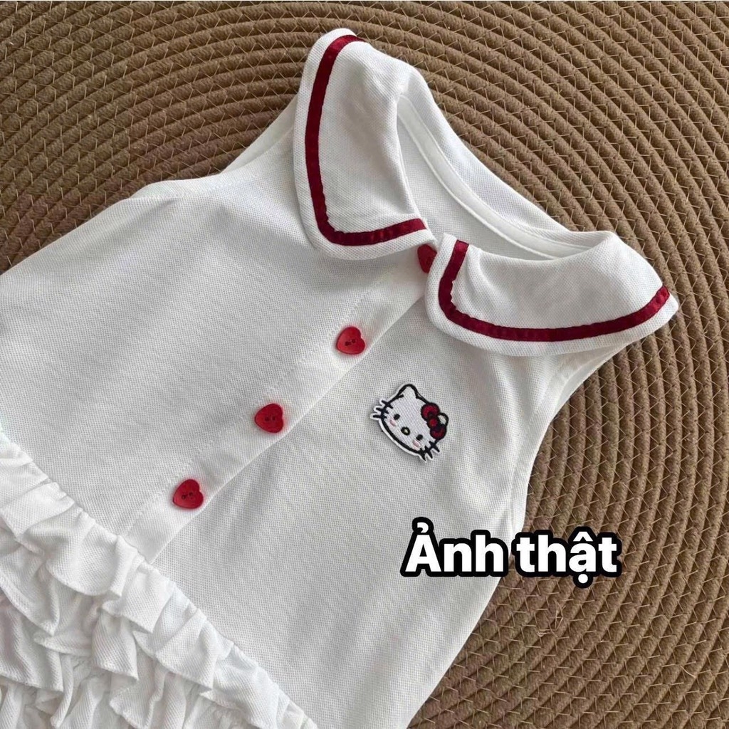VÁY POLO BÉ GÁI PHỐI BÈO TẦNG SẴN