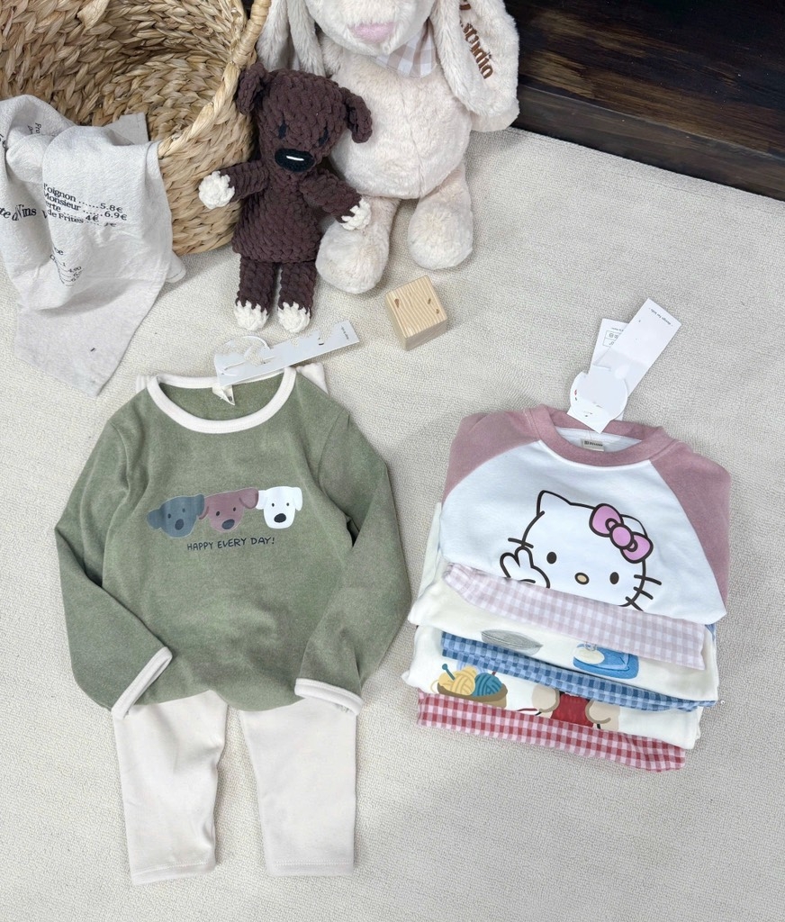 SET BỘ DÀI ZIP LÔNG 2 MẶT BÉ TRAI BÉ GÁI