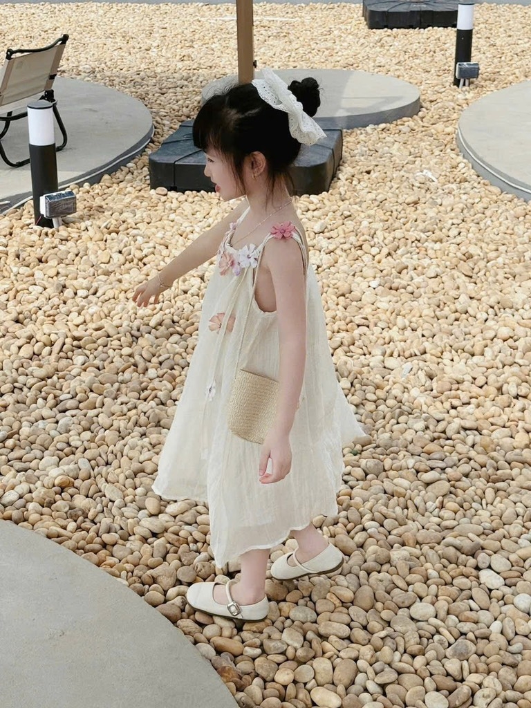 VÁY 2 DÂY TƠ NHĂN MẸ CON