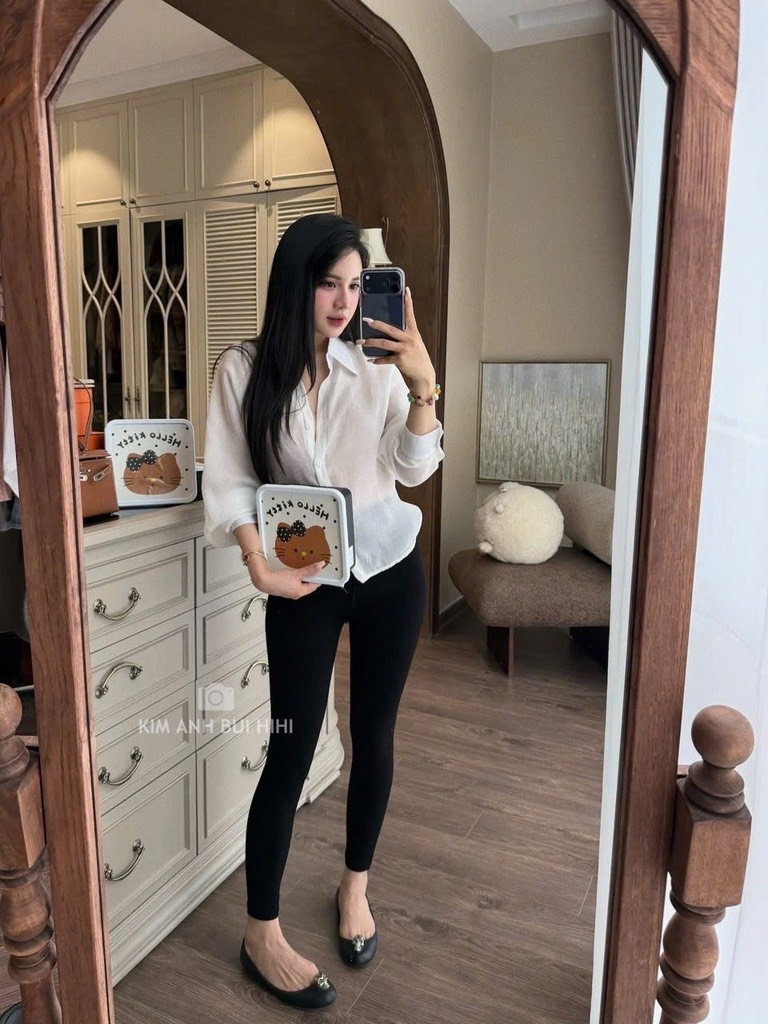 QUẦN LEGGING HỘP MÈO NÂU NỮ