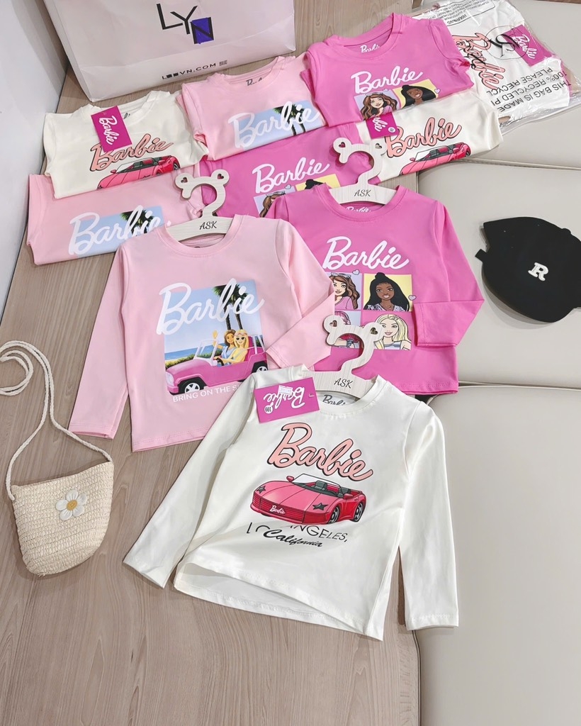 SET 3 ÁO DÀI TAY BARBIE BÉ GÁI