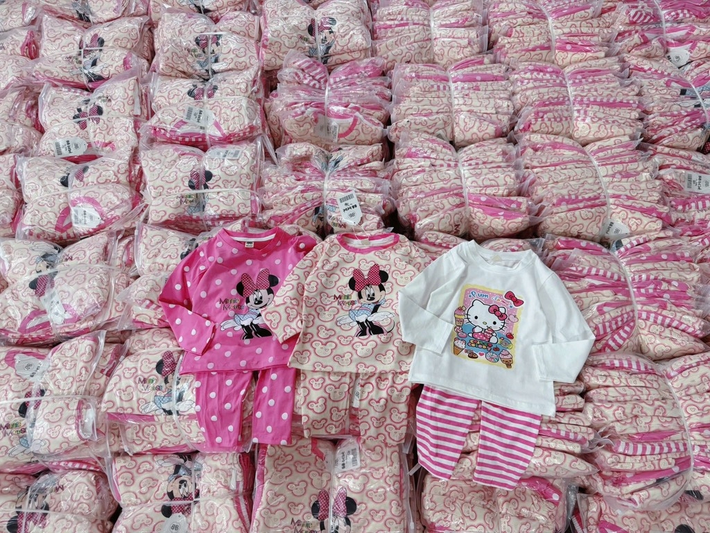 SET 3 BỘ DÀI MICKEY HELLO KITTY TONE HỒNG BÉ GÁI(XẢ 155k)