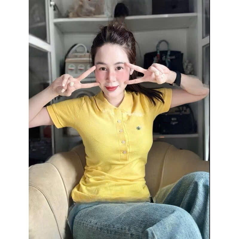 ÁO POLO CÁ SẤU VÀNG NỮ SẴN(XẢ 55k)