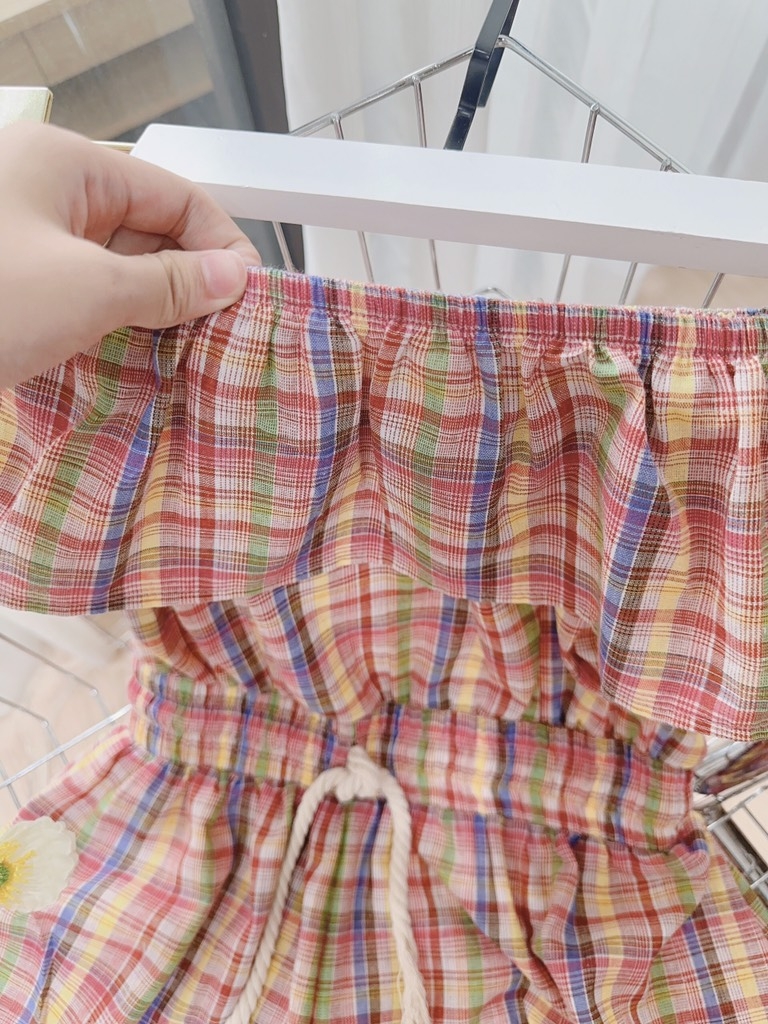 VÁY JUM KẺ BÈO NGỰC CHUN EO(xả 59k)