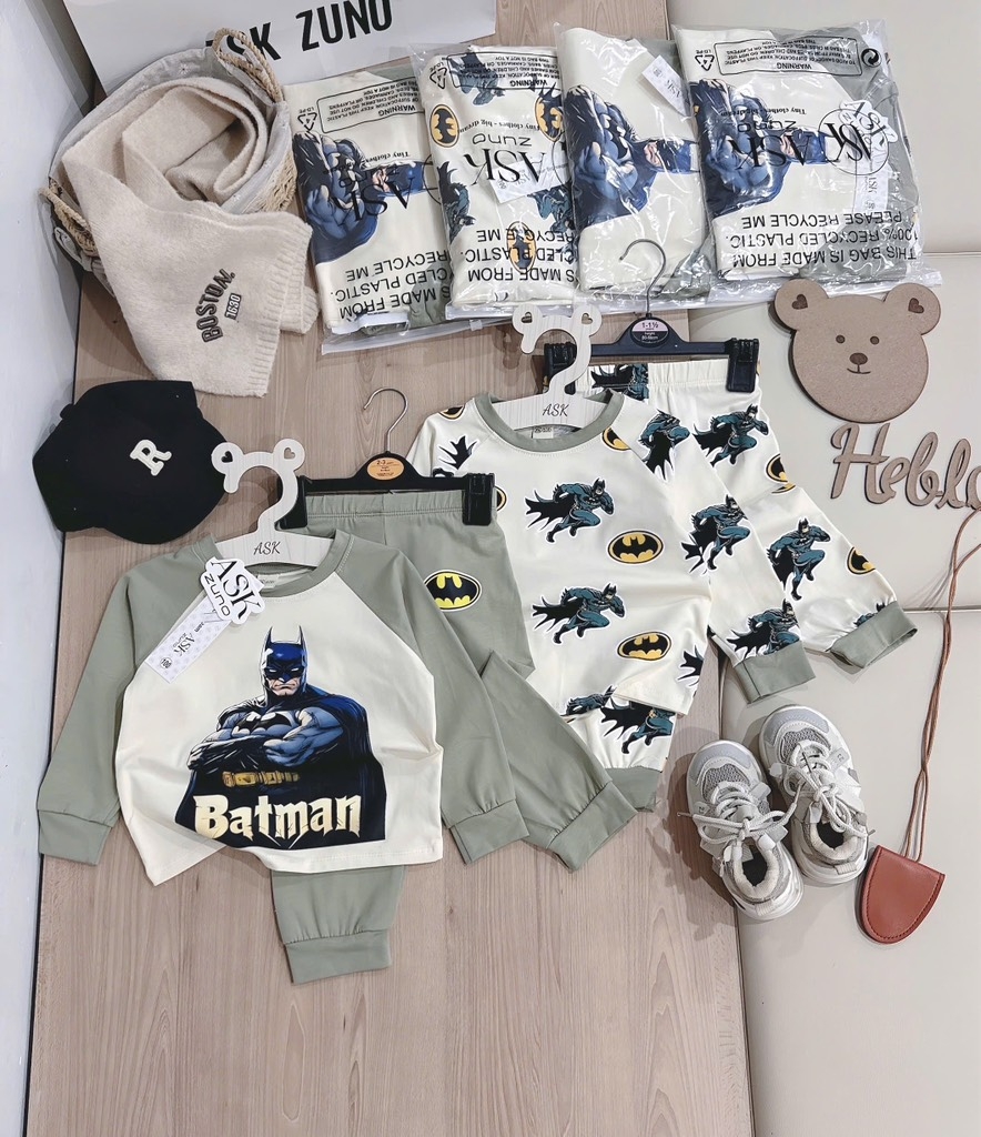 SET 2 BỘ DÀI BATMAN TONE RÊU BÉ TRAI SẴN