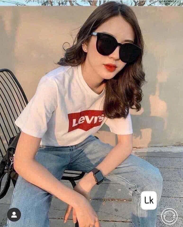 ÁO PHÔNG LEVIS CHỮ ĐỎ NỮ SẴN