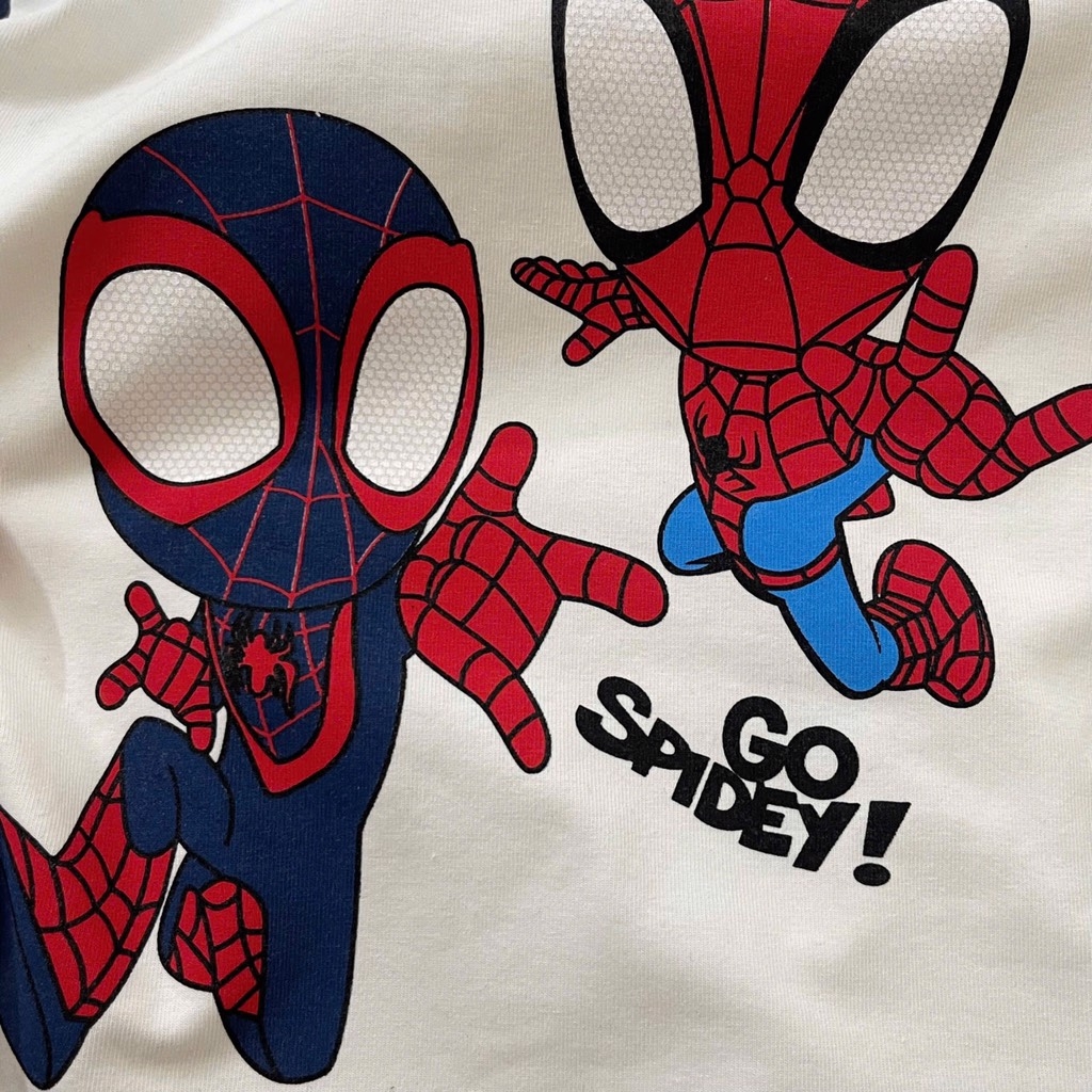 BỘ NHỆN MARVEL PHỔI TAY CAM THAN CHO BÉ TRAI NEW(SALE 60k)