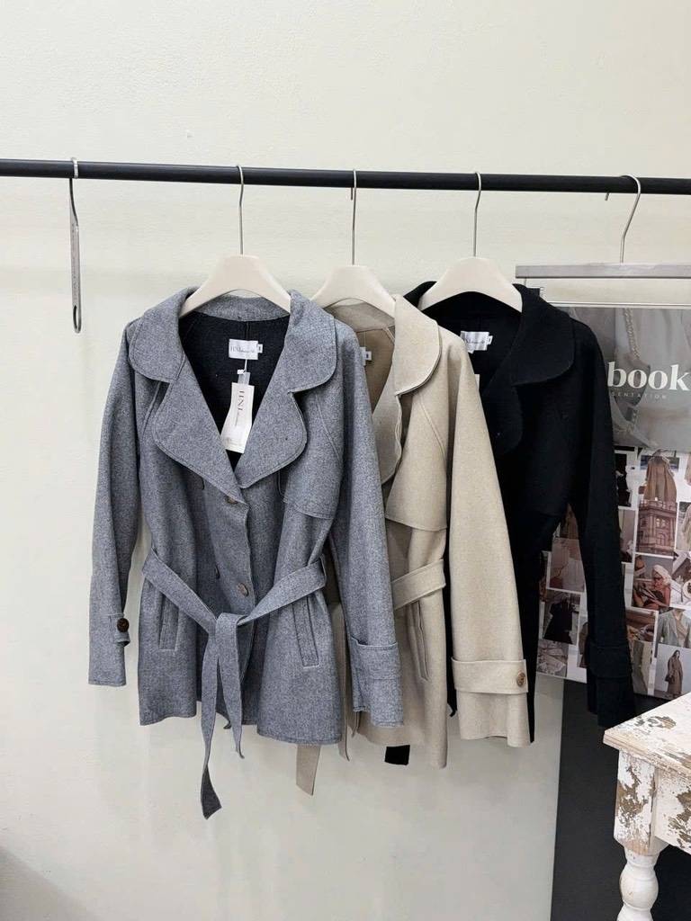 ÁO KHOÁC DẠ DÁNG CHÙM MÔNG NỮ THU ĐÔNG