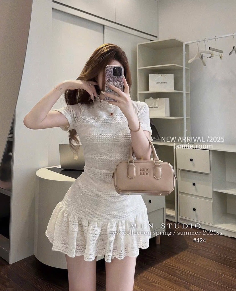 SET VÁY ĐUÔI BÈO CỘC TAY NỮ