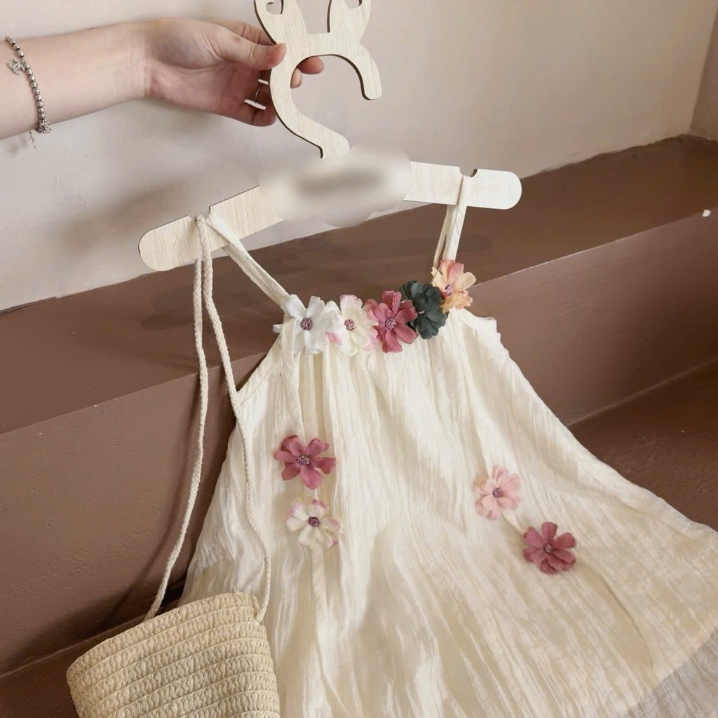 VÁY 2 DÂY TƠ NHĂN MẸ CON