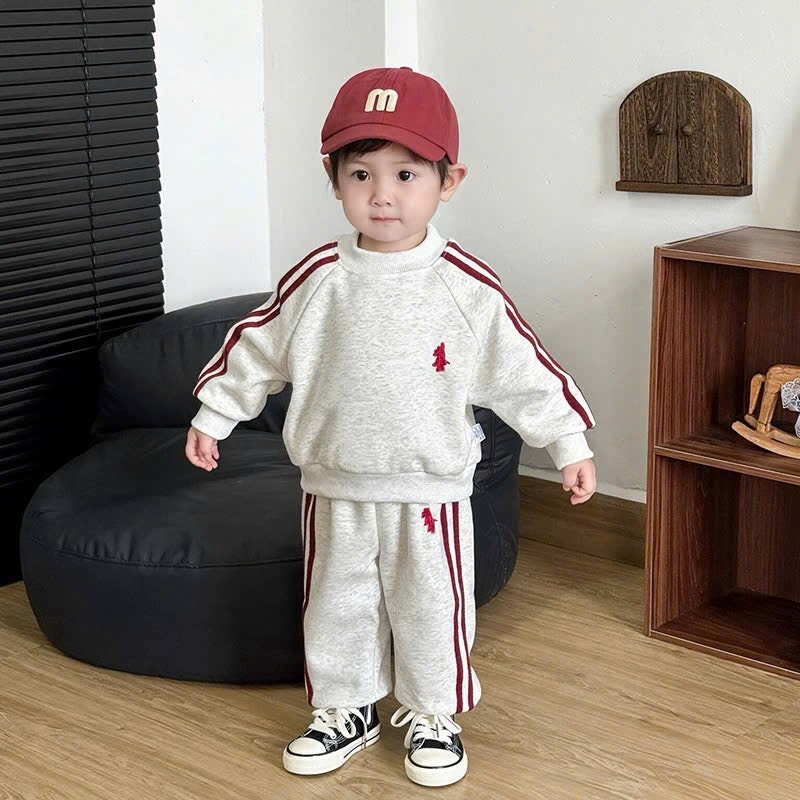 SET BỘ DÀI NỈ NGỰA XÁM KẺ ĐỎ MẸ VÀ BÉ