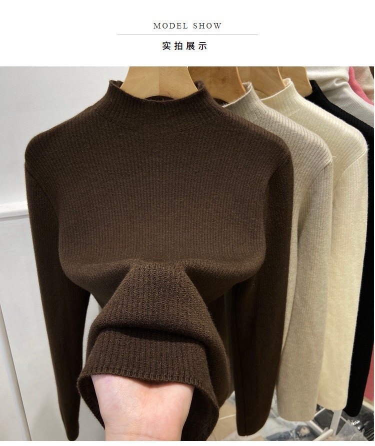 ÁO LEN LÓT LÔNG DÀI TAY 5 MÀU NỮ THU ĐÔNG