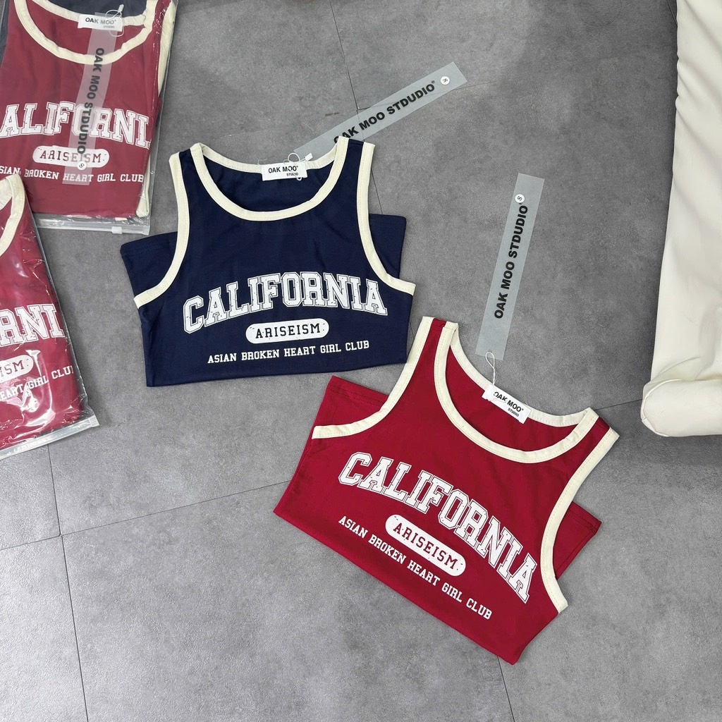 SET 2 ÁO BA LỖ ĐỎ - THAN CALIFORNIA PHỐI VIỀN NỮ SẴN