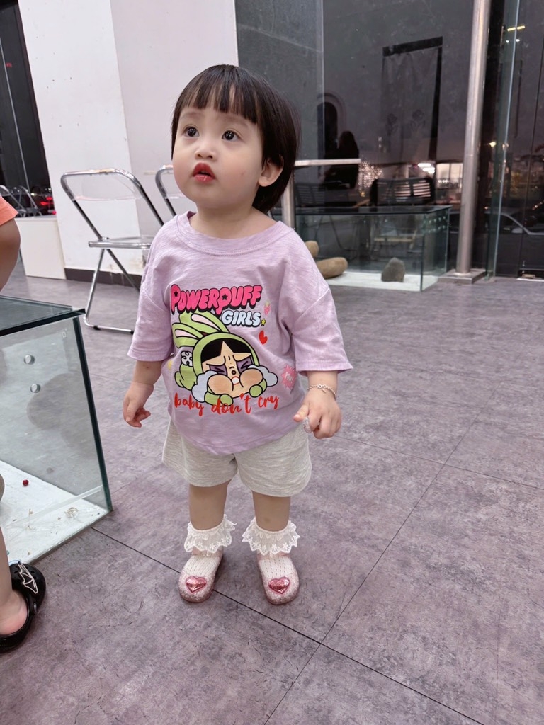 SÉT 4 ÁO CỘC TAY COTTON XƯỢC BB3 BÉ GÁI SẴN