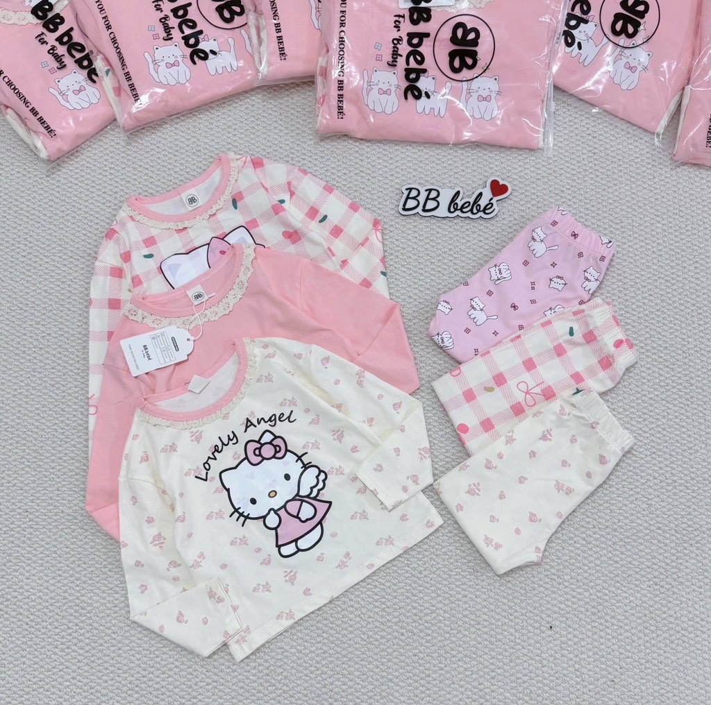 SET 3 BỘ DÀI MÈO HELLO KITTY BÉ GÁI