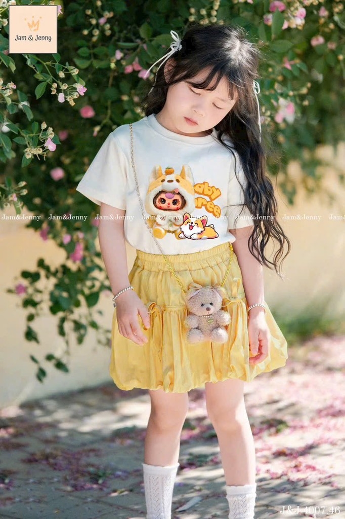SET LABUBU CHÂN VÁY VÀNG BÉ GÁI SẴN(XẢ 44k)