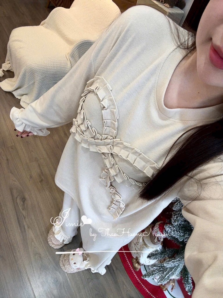 BỘ DÀI 3 MÀU PHỐI NƠ NỮ THU ĐÔNG (SALE 89k)