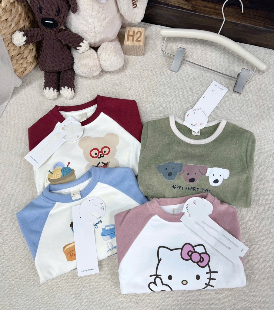 SET BỘ DÀI ZIP LÔNG 2 MẶT BÉ TRAI BÉ GÁI