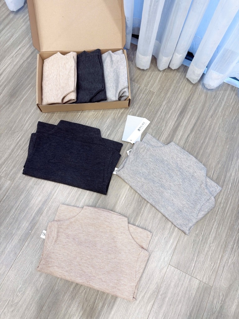 COMBO 3 ÁO DÀI GIỮ NHIỆT ĐEN BE GHI BÉ TRAI