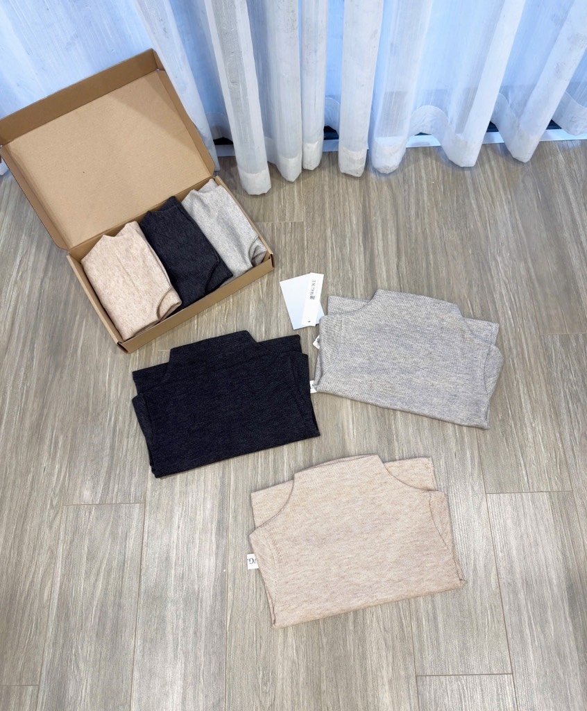 COMBO 3 ÁO DÀI GIỮ NHIỆT ĐEN BE GHI BÉ TRAI