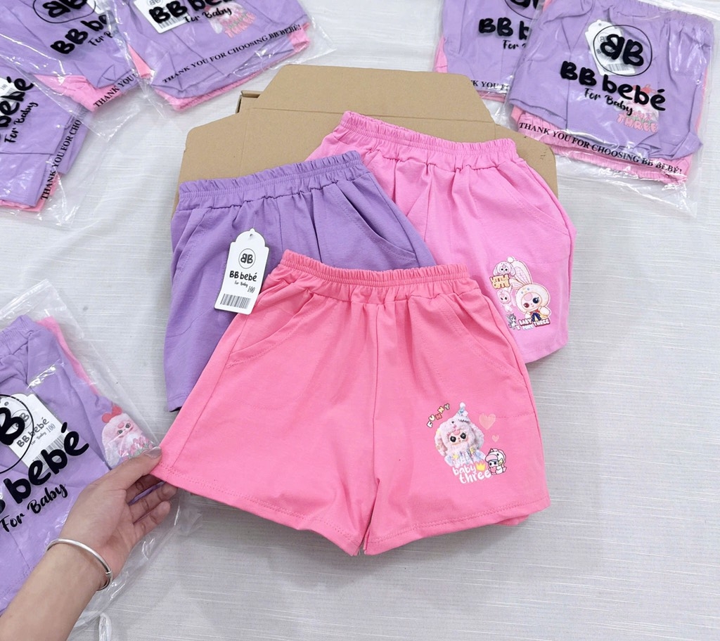 SET 3 QUẦN CT TONE HỒNG TÍM BÉ GÁI