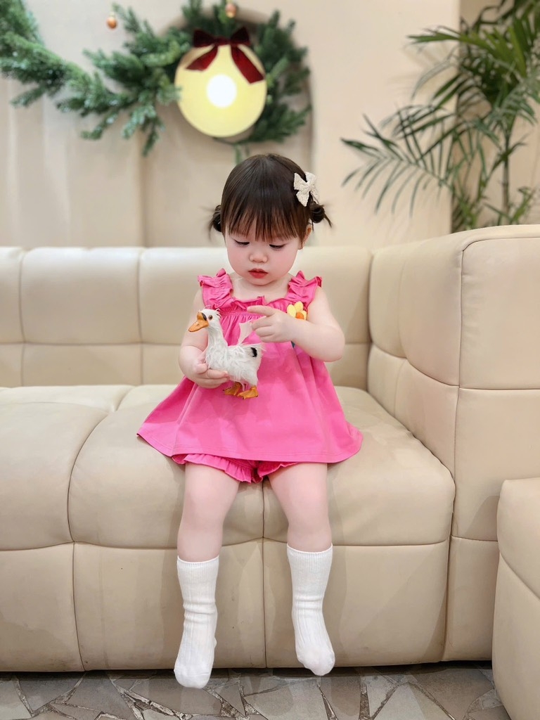 SET 2 BỘ 2 DÂY BÈO ĐÍNH HOA BÉ GÁI SẴN (SALE 95k)