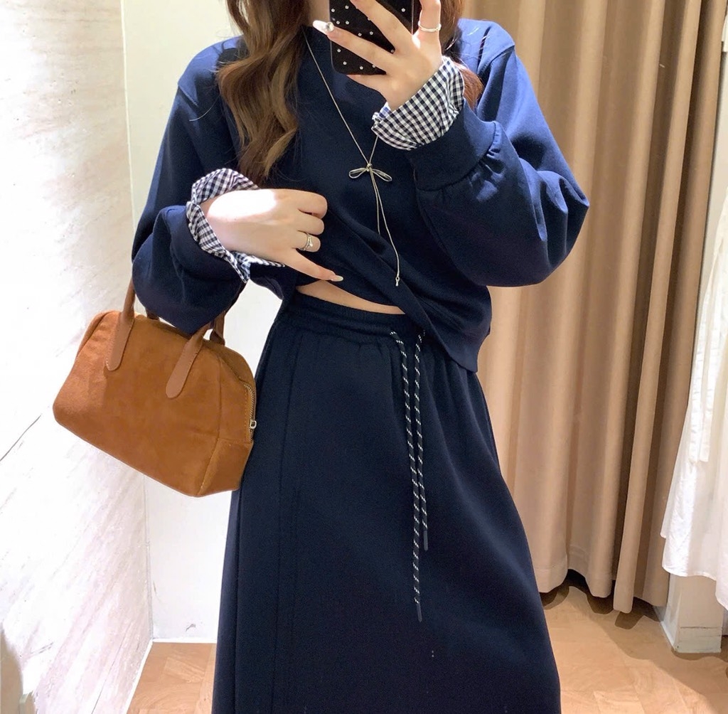 SET ÁO CHÂN VÁY NỈ NỮ THU ĐÔNG
