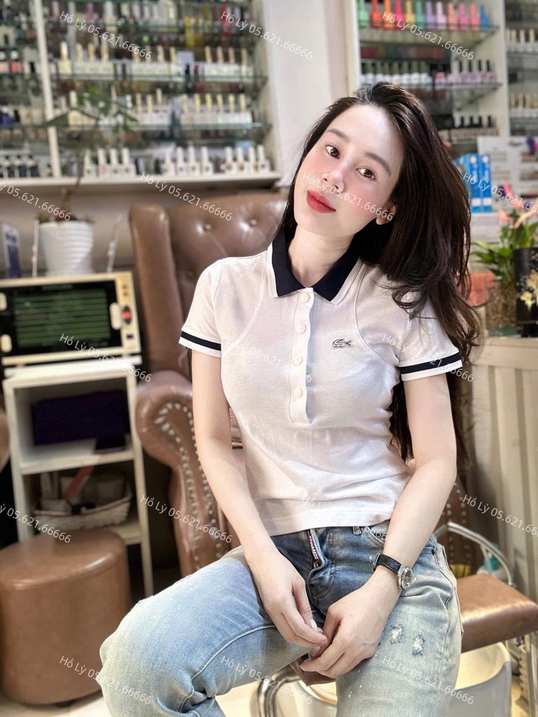 ÁO POLO THÊU CÁ SẤU CÚC BỌC NỮ (HÀNG ĐẮT) SẴN