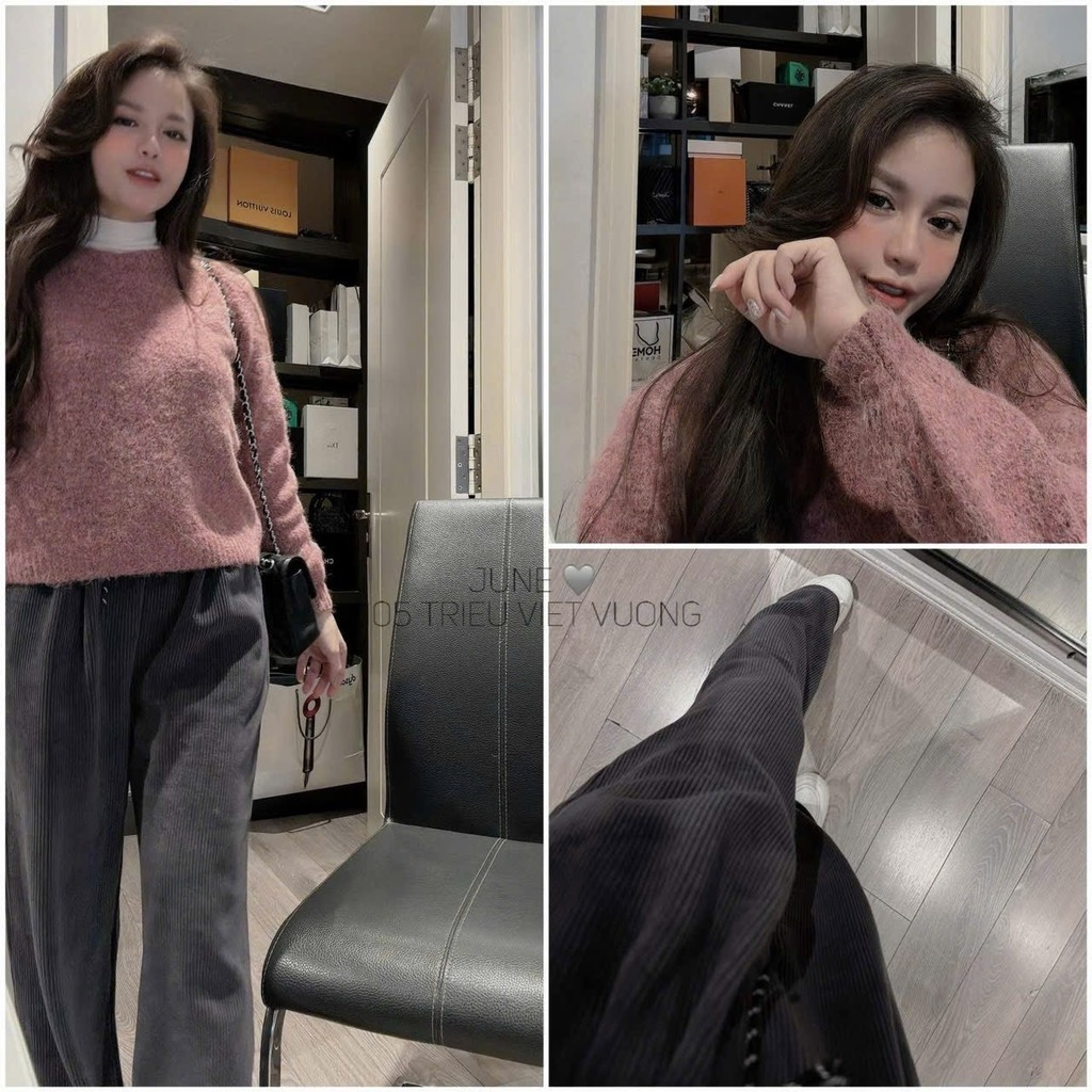 QUẦN NỈ NHUNG 3 MÀU NỮ THU ĐÔNG