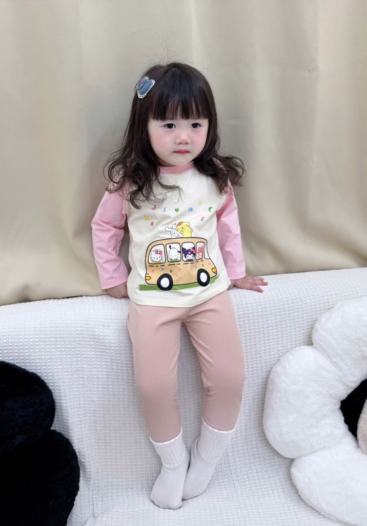 SET DÀI LABABU ĐÍNH NỔI ĐÁNG YÊU – MỀM MỊN CHUẨN COTTON XỊN BÉ GÁI