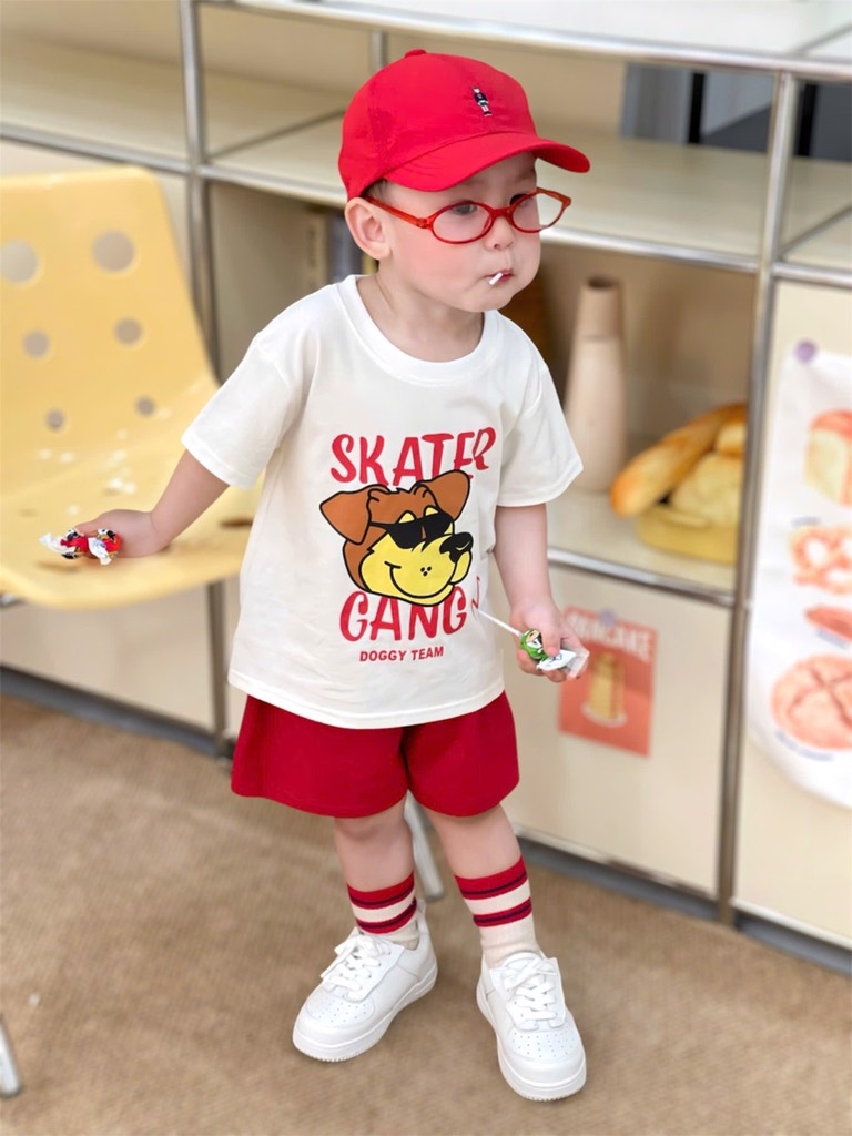 SET BÉ SNATER QUẦN ĐỎ BÉ TRAI BÉ GÁI SẴN (SALE 85k)