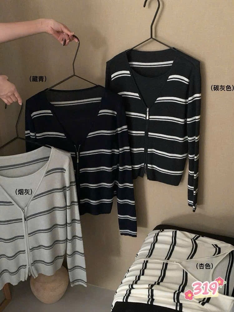 ÁO LEN KẺ THIẾT KẾ 2 LỚP NỮ THU ĐÔNG
