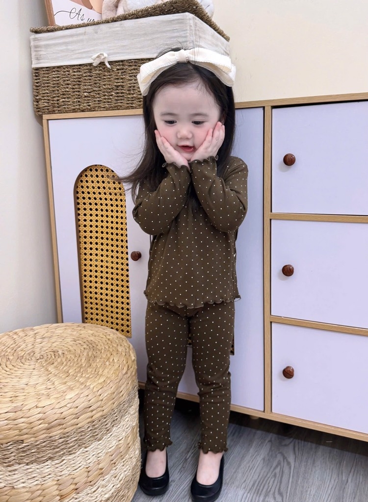 SET BỘ ZIP DÀI CHẤM BI 3 MÀU BÉ GÁI(XẢ 55k)