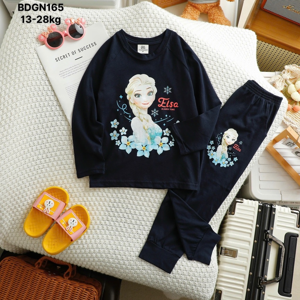 SET BỘ DÀI COTTON XUẤT DƯ KITTY BUNNY ELSA SIZE ĐẠI BÉ GÁI
