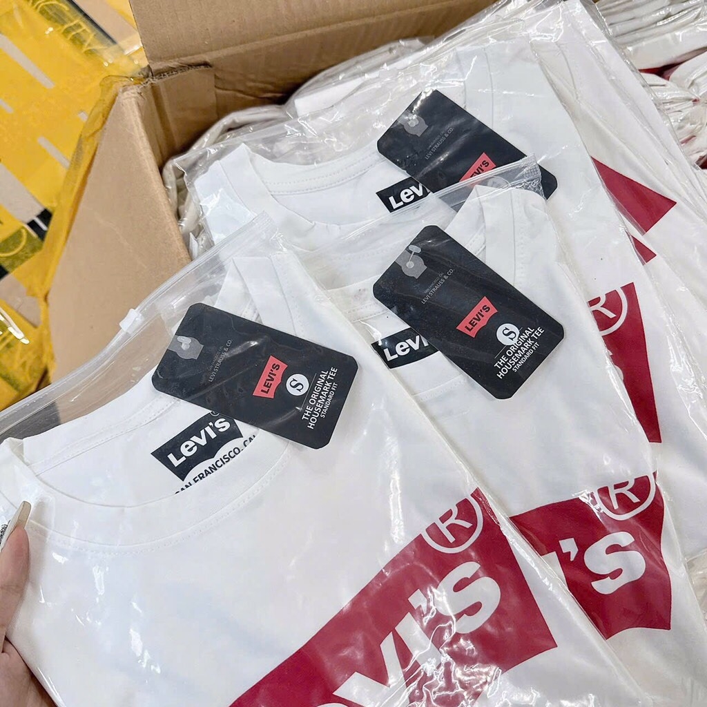 ÁO PHÔNG LEVIS CHỮ ĐỎ NỮ SẴN