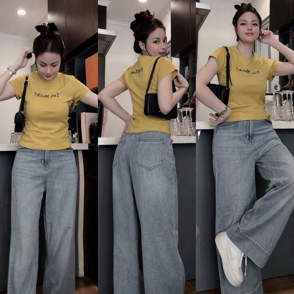 QUẦN JEANS NỮ SUÔNG GẤU TO TÚI VẠT SẴN