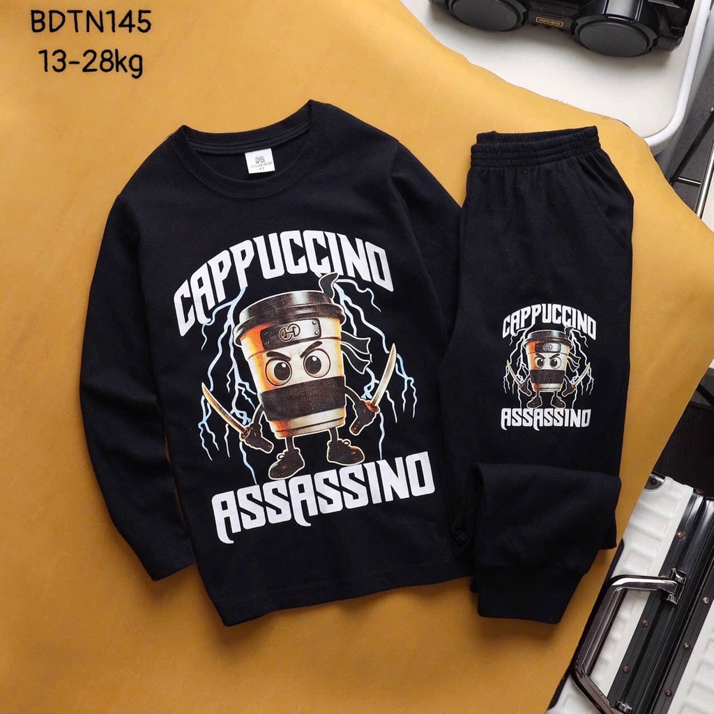 SET BỘ DÀI TAY HOẠT HÌNH BÉ TRAI SIZE ĐẠI