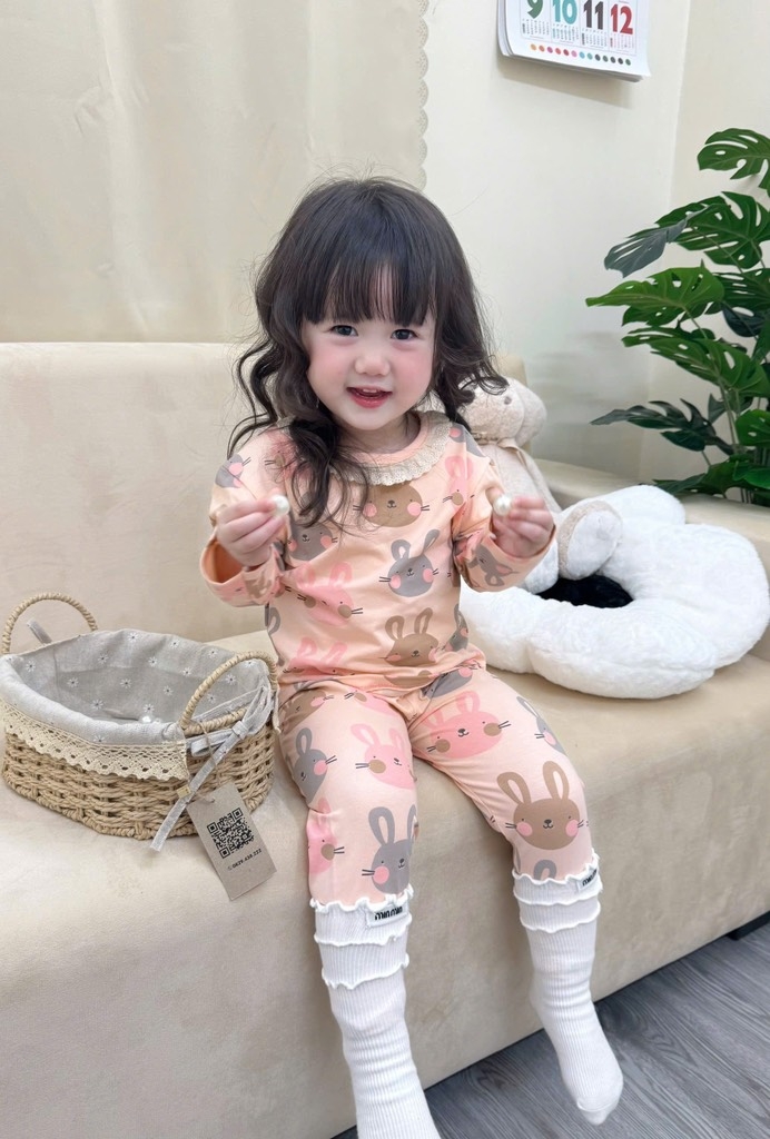 SET 2 BỘ DÀI THỎ HOA NHÍ TONE HÀN QUỐC BÉ GÁI