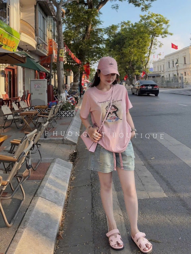 QUẦN SOOC JEAN NỮ DÂY HỒNG