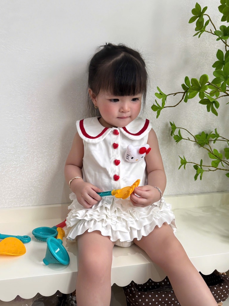 VÁY POLO BÉ GÁI PHỐI BÈO TẦNG SẴN