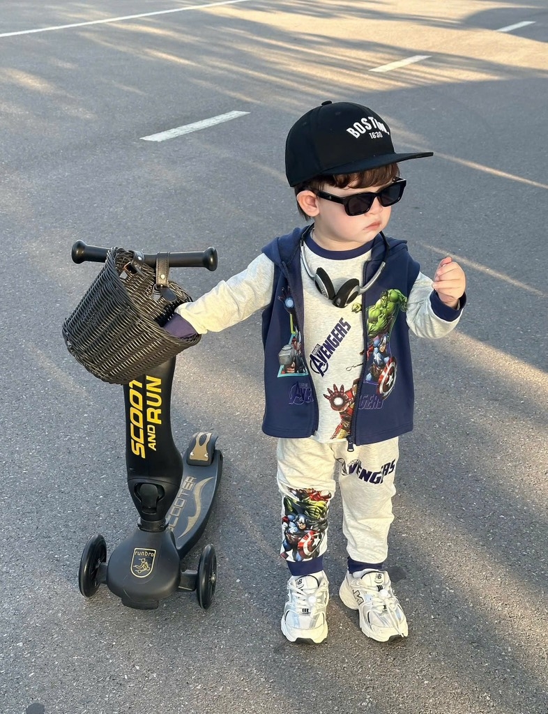 BỘ DÀI COTTON ÁO KHOÁC CHÂN CUA SIÊU NHÂN BÉ TRAI