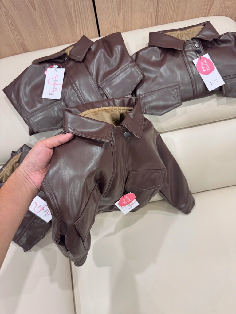 ÁO KHOÁC DA DÀI TAY SIÊU CHẤT – CỰC PHONG CÁCH CHO BÉ TRAI