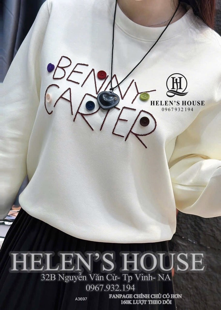 ÁO CARTER DÀI TAY THÊU HẠT MIX CÚC NỮ THU ĐÔNG (SALE 93k)
