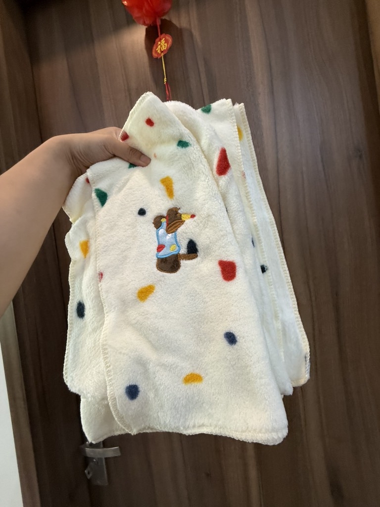 ĐỒ PHÒNG TẮM - SET 3 KHĂN TẮM CÚN CHẤM BI