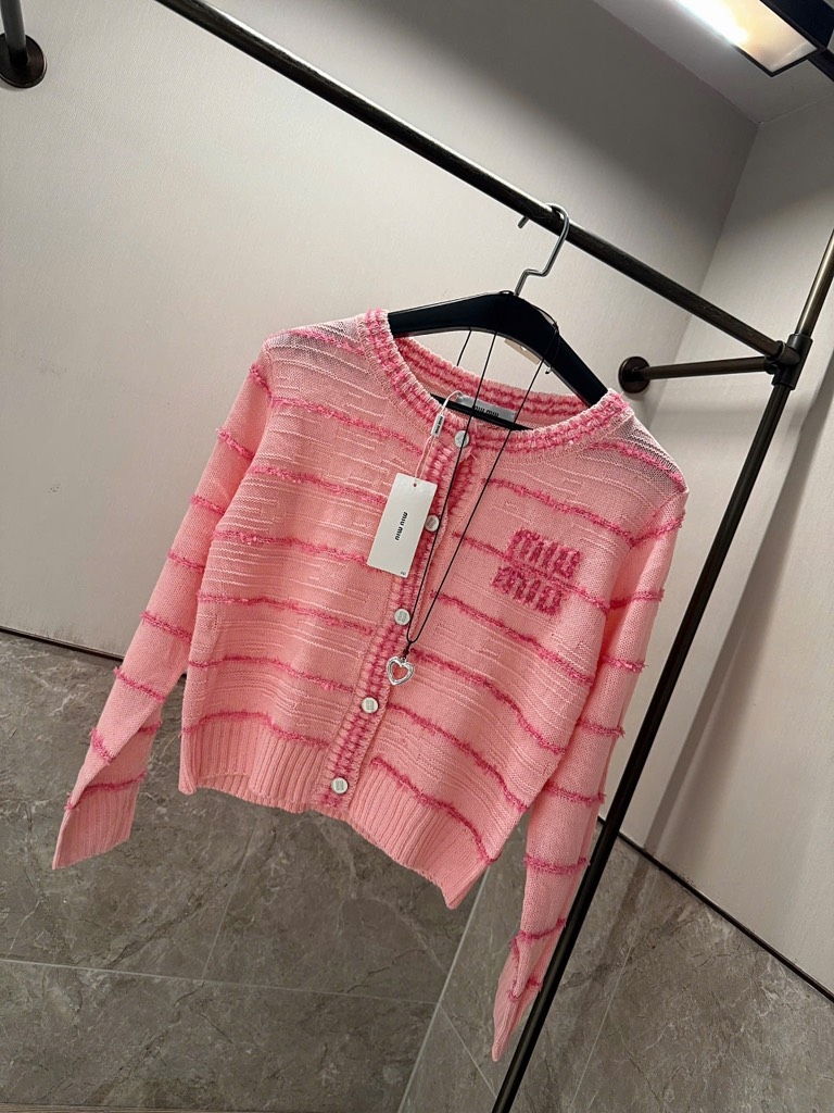 ÁO LEN CAẢDIGAN HỒNG MIU MIU NỮ