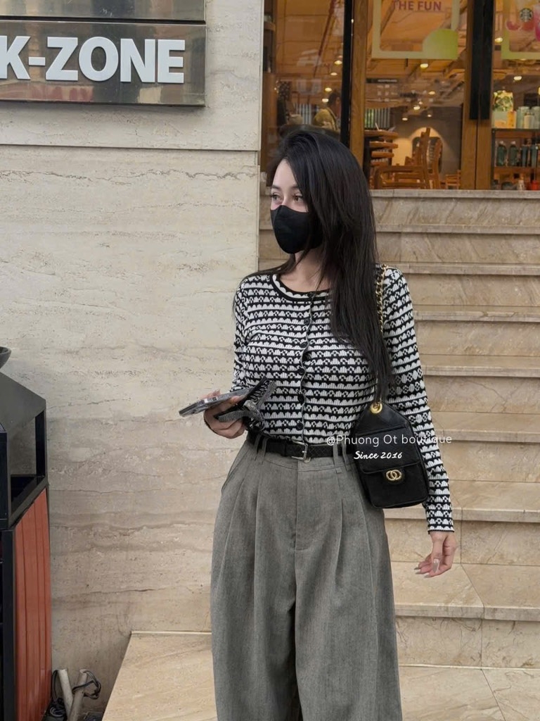 ÁO LEN HOẠ TIẾT PHA MÀU NỮ THU ĐÔNG