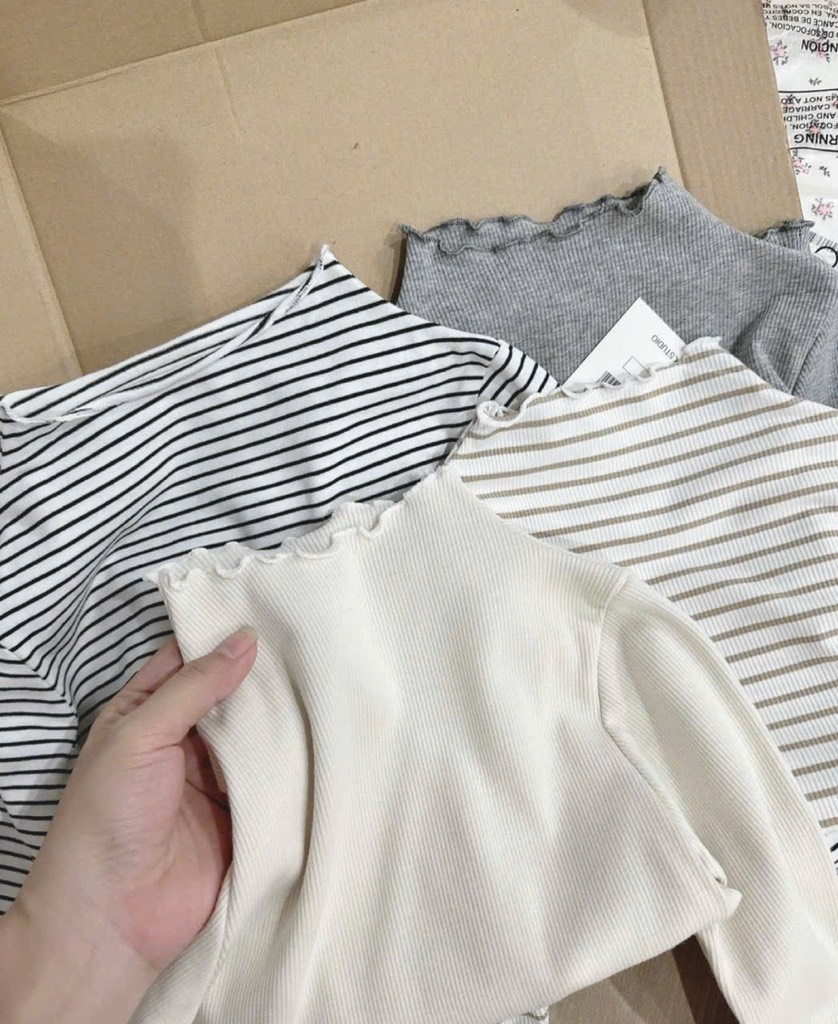 SET 4 ÁO ZIP GIỮ NHIỆT DÀI TAY BÉ GÁI