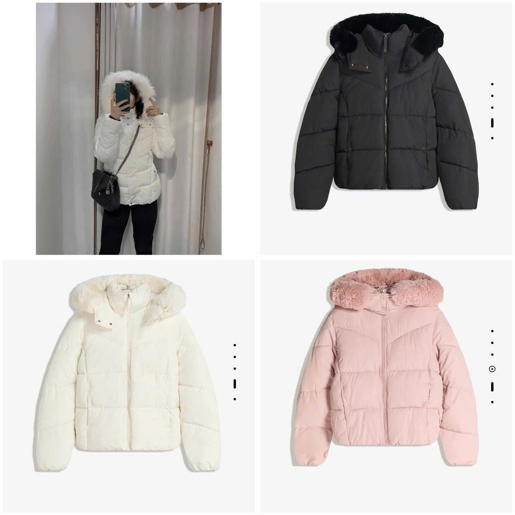 ÁO PHAO BÉO MŨ LÔNG NỮ THU ĐÔNG