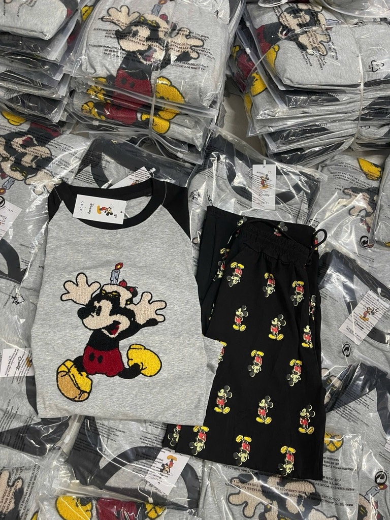 SET BỘ DÀI MICKEY THÊU PHỐI MÀU NỮ THU ĐÔNG