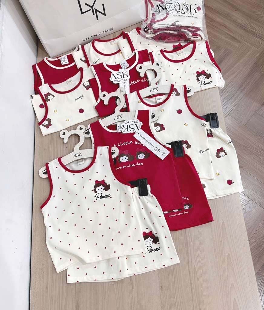 SET 3 BỘ SÁT NÁCH TONE ĐỎ BÉ GÁI( xả 109k)